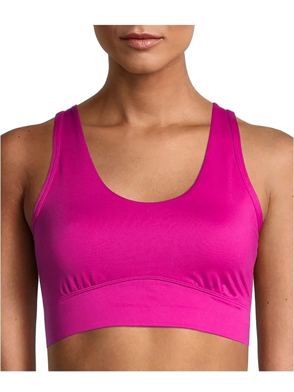 NWT Women's Avia Orchid Glow Hot Pink Twist Back Seamless Sports Bra Size Medium